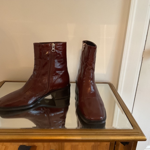 L’Intervalle  brown leather ankle boots - Picture 7 of 11